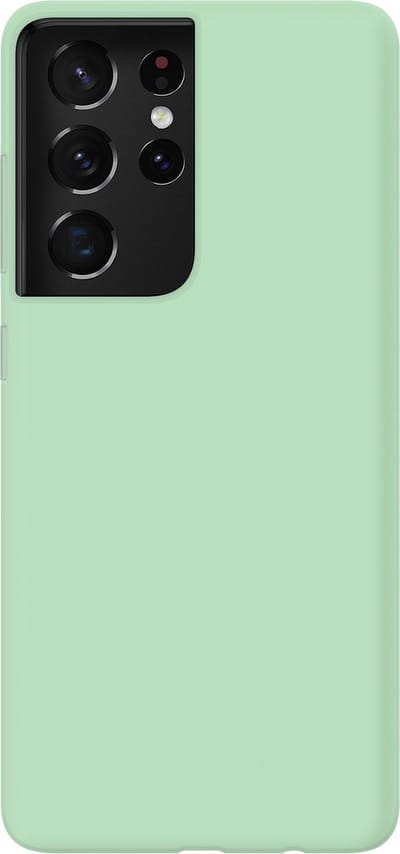 Ceezs Pantone siliconen hoesje geschikt voor Samsung Galaxy S21 Ultra - silicone Back cover in een unieke pantone kleur - lichtgroen