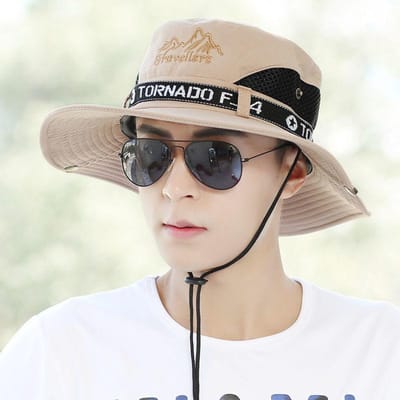 Chapeau de pêche homme chapeau de soleil chapeau de soleil chapeau de pêcheur en plein air chapeau de soleil chapeau de cavalier chapeau de pêcheur chapeau d'été pliable black
