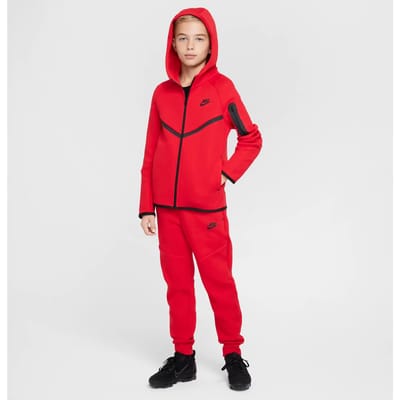 Nike Hoodie met rits voor kids Sportswear Tech Fleece - Rood, Rood 7-8Y