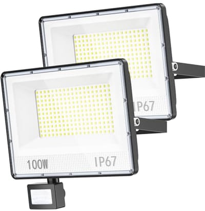 LED Schijnwerper 100W - Buitenverlichting met Bewegingssensor, IP67 Waterdicht