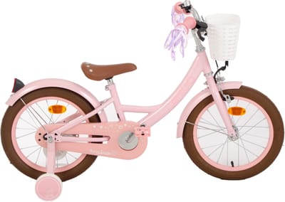 AMIGO Perfect Meisjesfiets - Kinderfiets voor Meisjes - 16 Inch 23,5 cm - Terugtraprem - Roze