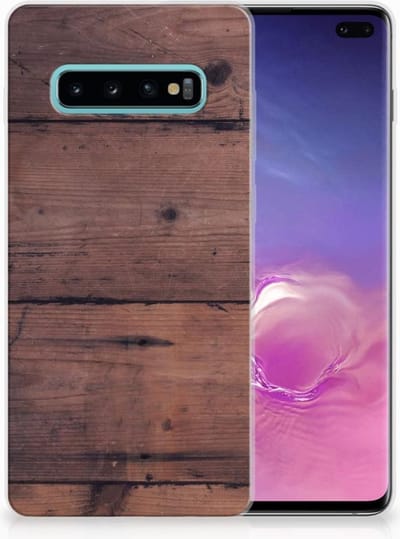 Samsung Galaxy S10 Plus Bumper Hoesje Old Wood