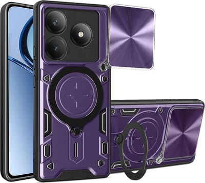 Hoesje geschikt voor Realme C63 / C61 - Techsuit CamGuard Pro Back Cover - Paars