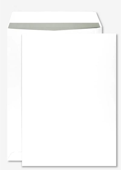 Akte enveloppen A4 - zonder venster - B4 - 250 x 353 mm - 50 stuks - zelfklevend met plakstrip - 100 gram - Wit - Netuno