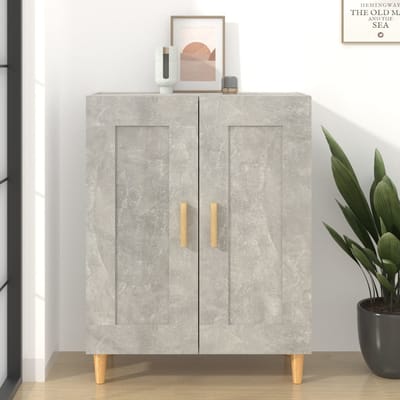 vidaXL - Dressoir - 69,5x34x90 - cm - bewerkt - hout - betongrijs