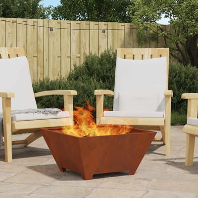 vidaXL - Vuurkom - Roestkleurig - 60 - x - 60 - x - 30 - cm