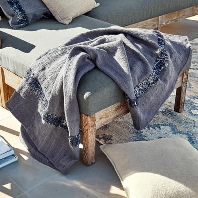 LOBERON Plaid Foix blauw