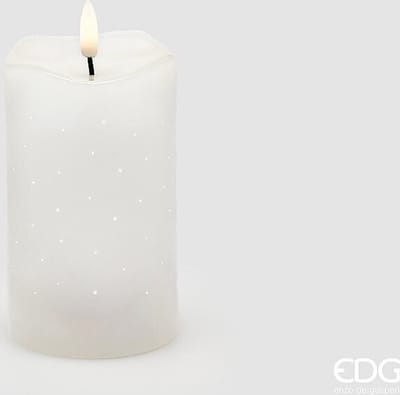 EDG Enzo de Gasperi - Ledkaars met sterretjes H12.5 Ivoorkleur (met timer)