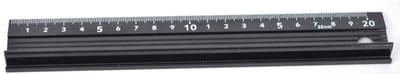 JHUBERS- Snijliniaal 20 Cm - Metalen Veiligheidsliniaal - Rubberen Strip - Antislip Onderkant - Aluminiumlegering - Beschermplaat tegen Letsel - Snijlijn