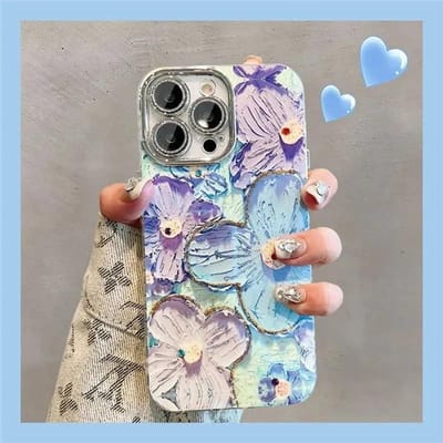 Voor iPhone 16 Pro Max Luxe Glitters Bloemen Laserpatroon Schoon Frame Telefoonhoesje Voor iPhone 13 14 15 16 Lensbeschermhoes For iPhone 13