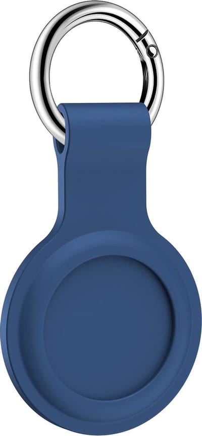 Jumada's Sleutelhanger Geschikt voor Apple AirTag (2) - Beschermende Siliconen Houder & Hoesje - Donkerblauw