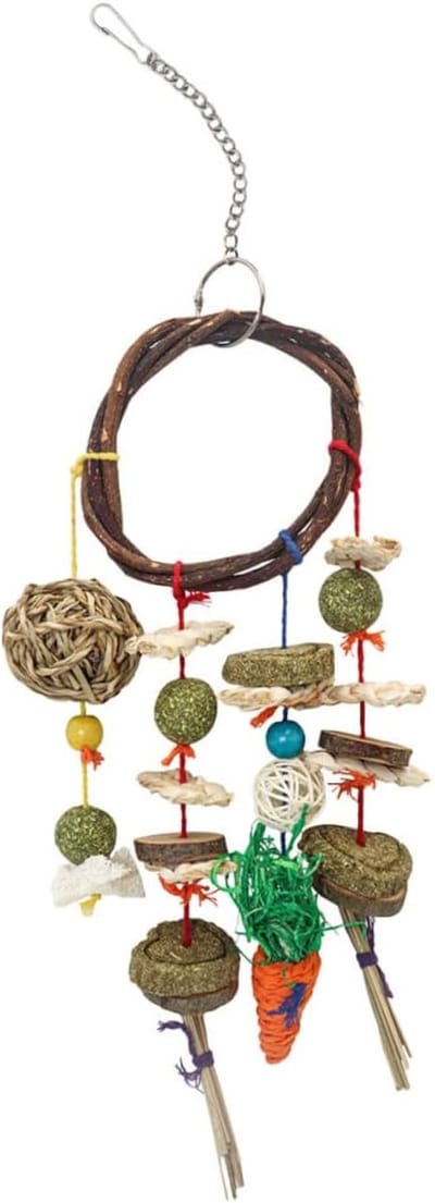 Houten Kauwspeeltjes - Knaagdier Speelgoed - Tanden Slijpen - Natuurlijk Materiaal - 138 Gram - Multicolor