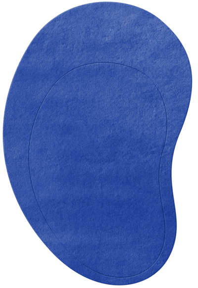 Layered Residue Cobolt Vloerkleed - 180 x 270 cm - Blauw - Organisch - Wol - Eetkamer, Woonkamer, Slaapkamer - Effen - Modern
