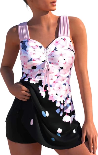 Sneldrogende Strandshort Dames – Rok Stijl Bikini Zwemkleding, Modieus Zwempak en Zwangerschaps Cover-up, Zwangerschapsbadpak voor Strand en Zwembad - Roze - Maat S