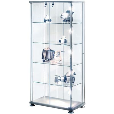 Vitrinekast glas rechthoekig glasvitrine met slot