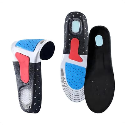 Medure® 1-Paar - 40-46 - Gel Inlegzolen - Hielspoor Zooltjes - Zwart - Steunzolen - Hakverhoger - Achillespees - Heren Werkschoenen - Dames - Vrouw - Verhogende - Badstof - Antislip - Sport