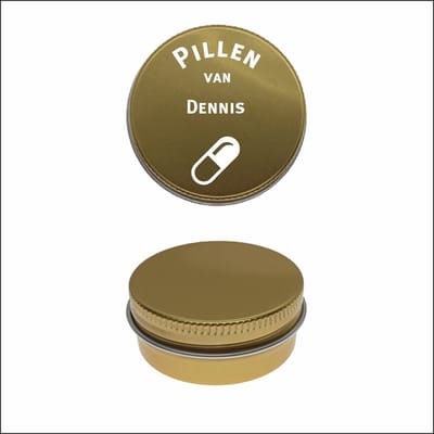 Pillen Blikje Met Naam Gravering - Dennis
