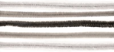 Chenilledraad - 20x - wit/grijs/zwart - 50 cm - hobby/knutsel materialen