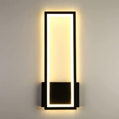 LED Wandlamp 16W - Zwart - Geschikt voor Binnen - Industrieel Modern Warm wit 3000K