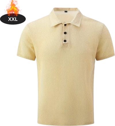 Livano Poloshirt Heren - T-Shirt Heren - Shirt - Overhemd - Polo Shirt - Champagne - XXL