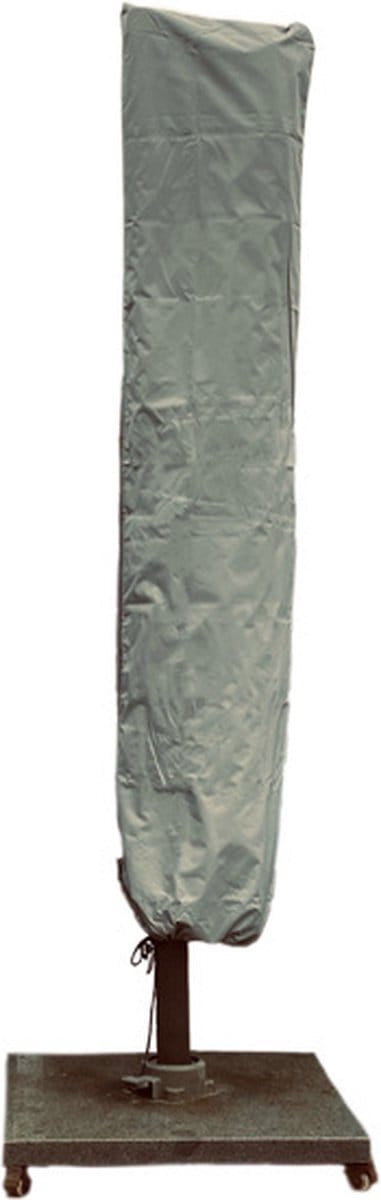 Altijd passende Parasolhoes - voor max. 3x3 m – Zilver kleurig - Parasolhoes voor Stokparasol / Parasolhoes met rits en stok