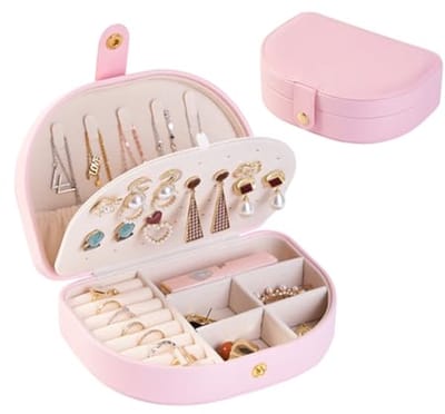 Klein Reiskosmetiekdoosje voor Sieraden - Waterdichte en Ruime Organizer voor Oorbellen, Kettingen en Ringen - Perfect voor Vrouwen