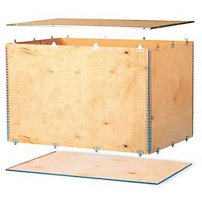 Houten vouwkist, 6 mm dik berken multiplex, L 380 x B 280 x H 250 mm
