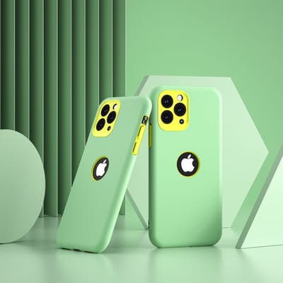 ShieldCase dubbellaags siliconen hoesje geschikt voor Apple iPhone 11 Pro Max - lichtgroen-geel - Beschermhoesje - Shock proof Hardcase - Siliconen - TPU Case shockproof - Beschermhoes