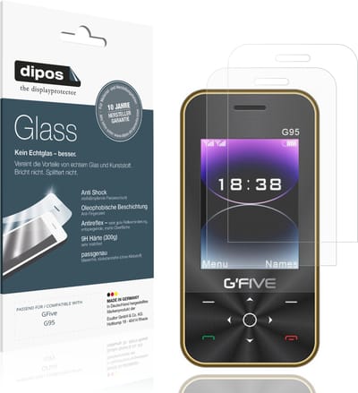 dipos – 2x Matte Pantserfolie geschikt voor GFive G95 | 9H Screenprotector