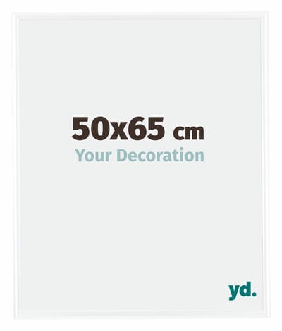 Your Decoration - Fotolijst 50x65 cm - Kunststof - Wit Hoogglans - Bordeaux