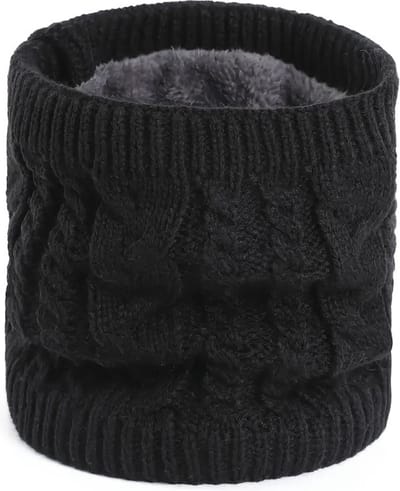 Nivard Nekwarmer - Heren - Dames - Fleece - Motor - Bandana - Masker - Colsjaal - Sjaal - Gewatteerd - Skiën - Warm - Zwart
