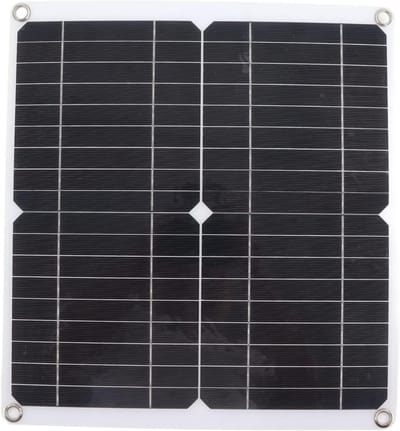 Draagbaar Zonnepaneel - Zonne-acculader - Batterijen Laden - IP65 Waterdicht - 20 Watt - Zwart