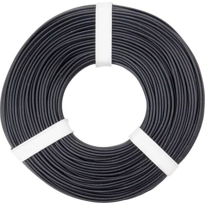 Donau Elektronik 125-051 Draad 1 x 0.25 mm² Zwart 50 m