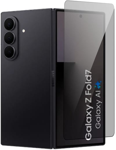 Privacy Screenprotector geschikt voor Samsung Galaxy Z Fold 7 - Volledig Dekkend Glas Screen Protector