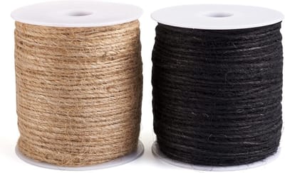 2 Rollen Jute Touw 2mm Natuurlijk Jute Touw voor DIY Macramé, Ambacht en Tuinieren