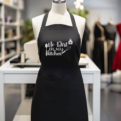 Verstelbaar kookschort, unisex, met 2 Zakken Vloeistof Druppel Waterbestendig Koken Keuken Restaurant Bar Schilderen BBQSchort, voor diverse doeleinden, Zwart Schorten Koksschort Unisex Schorten voor Vrouwen en mannen , no dirt in my kitchen