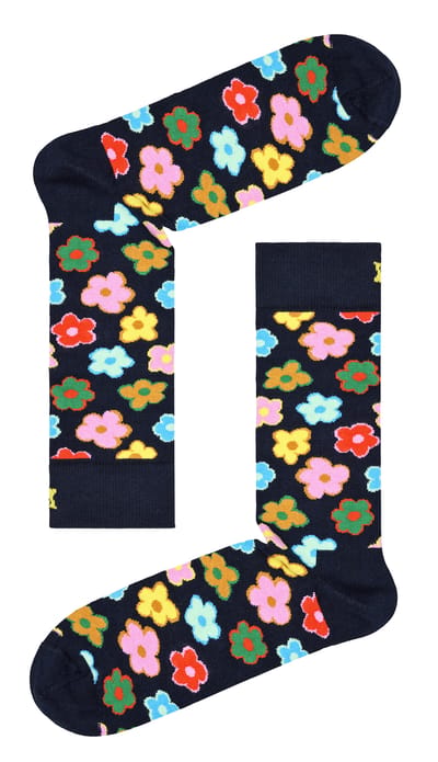Happy Socks - Nieuwe Bloem Ontwerp Sokken | Geweldig Cadeau - Bloem