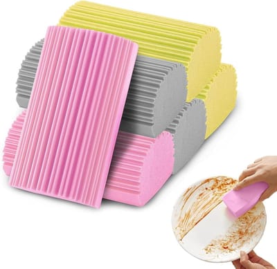 Herbruikbare vochtige schone stofspons - 6 stuks, super absorberend, duurzaam en ideaal voor het reinigen van stof, haar en vlekken op verschillende oppervlakken