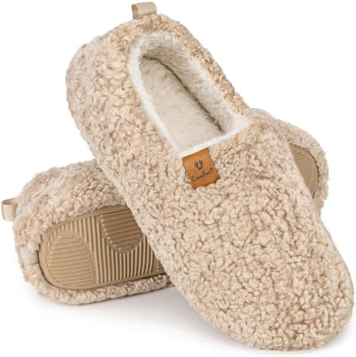 Pantoffels Dames - Sloffen - Maat 36/37 - Khaki - Anti-slip - Comfeet
