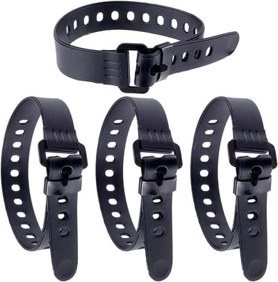 4-pack rubberen spanbanden van 49 cm voor diverse toepassingen zoals fietsen, kamperen en bagage-opslag
