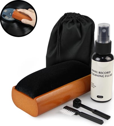 Platenborstel Premium Set - Antistatisch - Platenreiniger - LP Borstel - Vinyl Borstel - Vinyl Reiniger - LP schoonmaakset - LP Reinigingsset - LP Reiniger - Vinyl Cleaning Kit - Platen Schoonmaakset - Naaldborstel Platenspeler