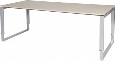Verstelbaar Bureau - Domino Plus 200x90 Eiken - alu frame