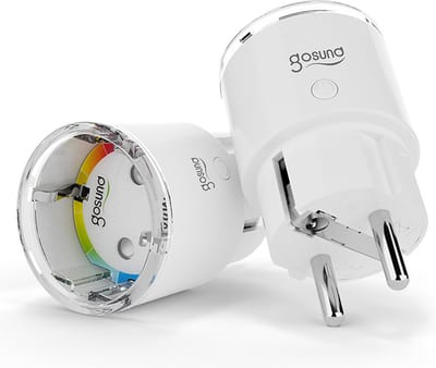 WiFi 10A White Connected Socket (batch van 2) - Kunststof - Wit - SILUMEN