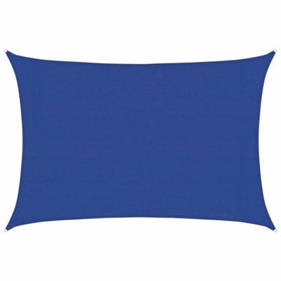 vidaXL Zonnezeil 160 g/m² rechthoekig 3x4,5 m HDPE blauw