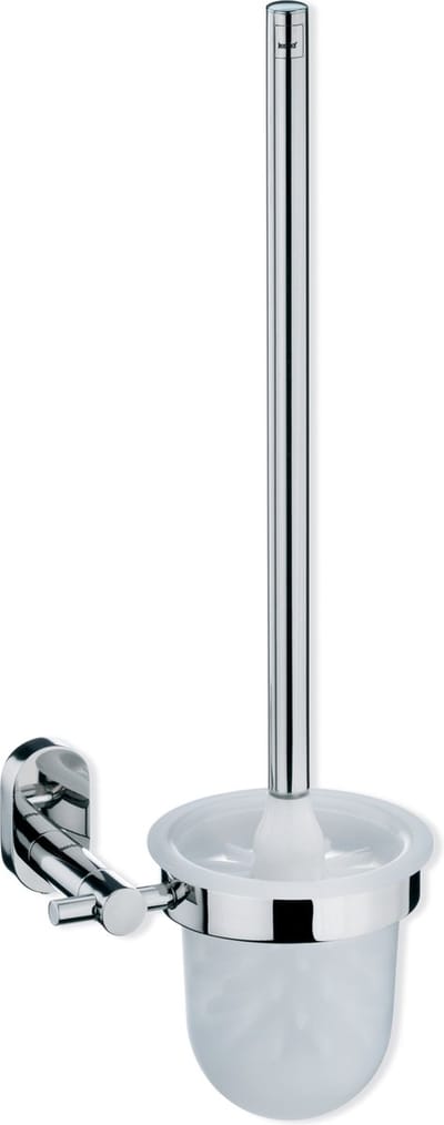Lucido Toiletborstel houder met Wandbevestiging - Zilver - Kela