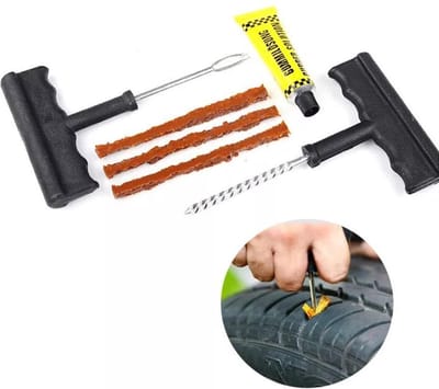 Bandenreparatieset-Autoband reparatie veters -Pechset voor Onderweg- geschikt voor auto- Fiets- scooter-Reparatiekit