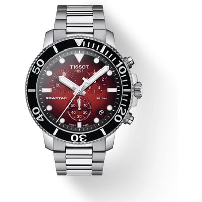 Tissot Roestvrij Staal Rood Wijzerplaat Heren Modehorloge T120.417.11.421.00 rood