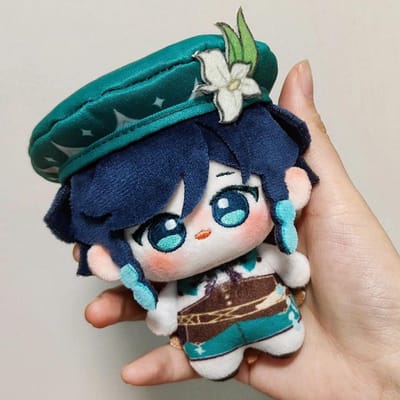 10cm Genshin Impact Venti Schattige Print Katoenen Pop Schattige Pluche Pop Rugzak Hanger Verrassingscadeau Voor Vrienden 10cm