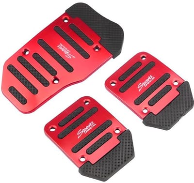 Allecto - Auto-anti-slip voetpedaal - Pedalen set - Rood - Gaspedaal
