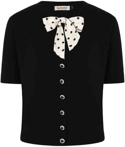 Banned - Lady Luck Cardigan - M - Zwart